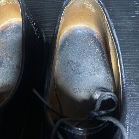 Allen Edmonds CHESTER Men’s 12 A Classic Black Leather Wingtip Brogue - Picture 4 of 10